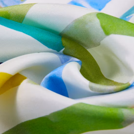 넥타이와 스카프용 맞춤형 인쇄 실크 능직 직물